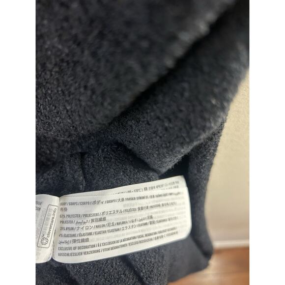 Abercrombie & Fitch Boucle Off The Shoulder Black Maxi Dress Sweater XLP Petite - Picture 4 of 11